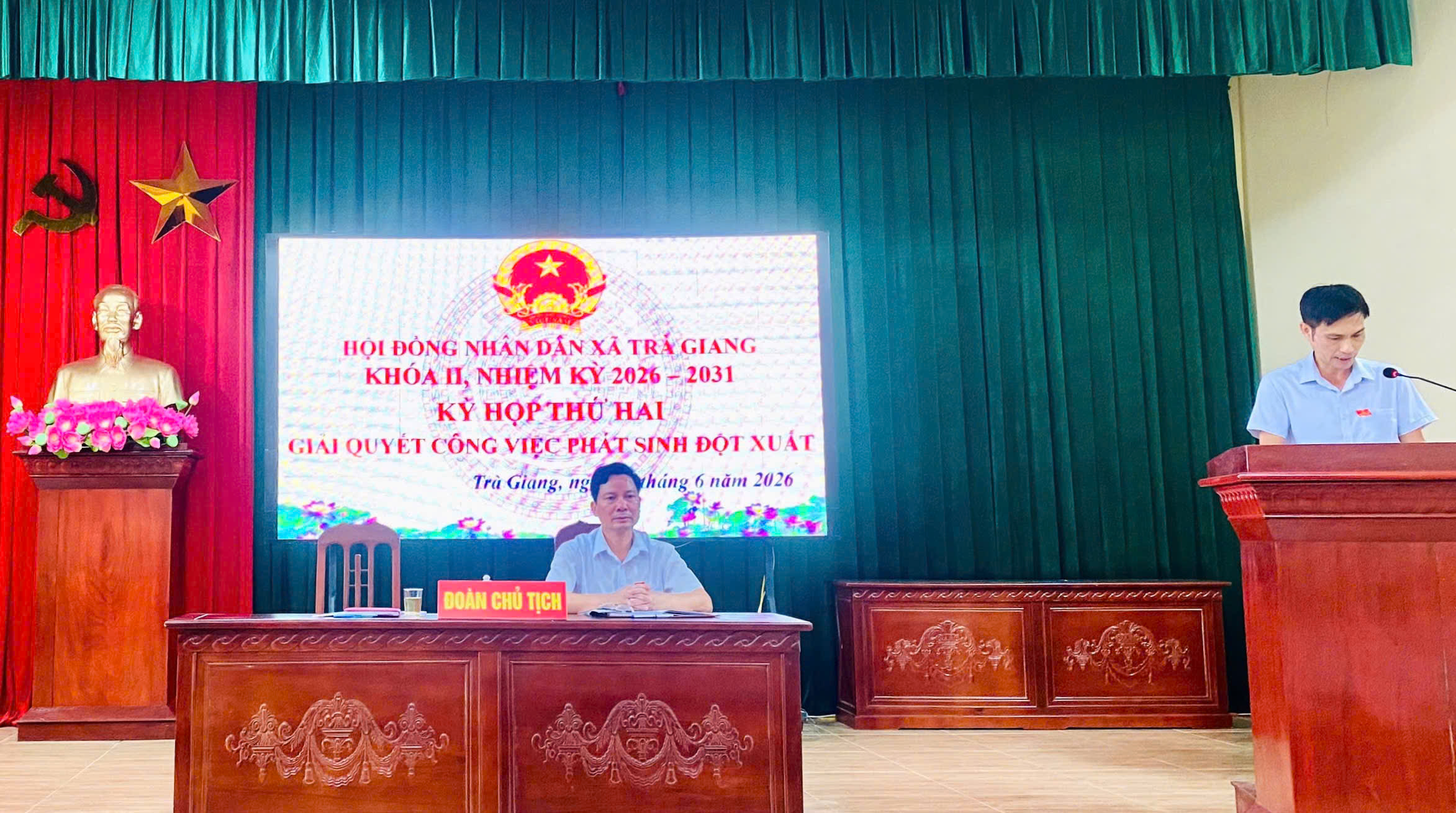HĐND xã Trà Giang Khóa II, nhiệm kỳ 2026-2031 tổ chức Kỳ họp thứ Hai để giải quyết công việc phát sinh đột xuất