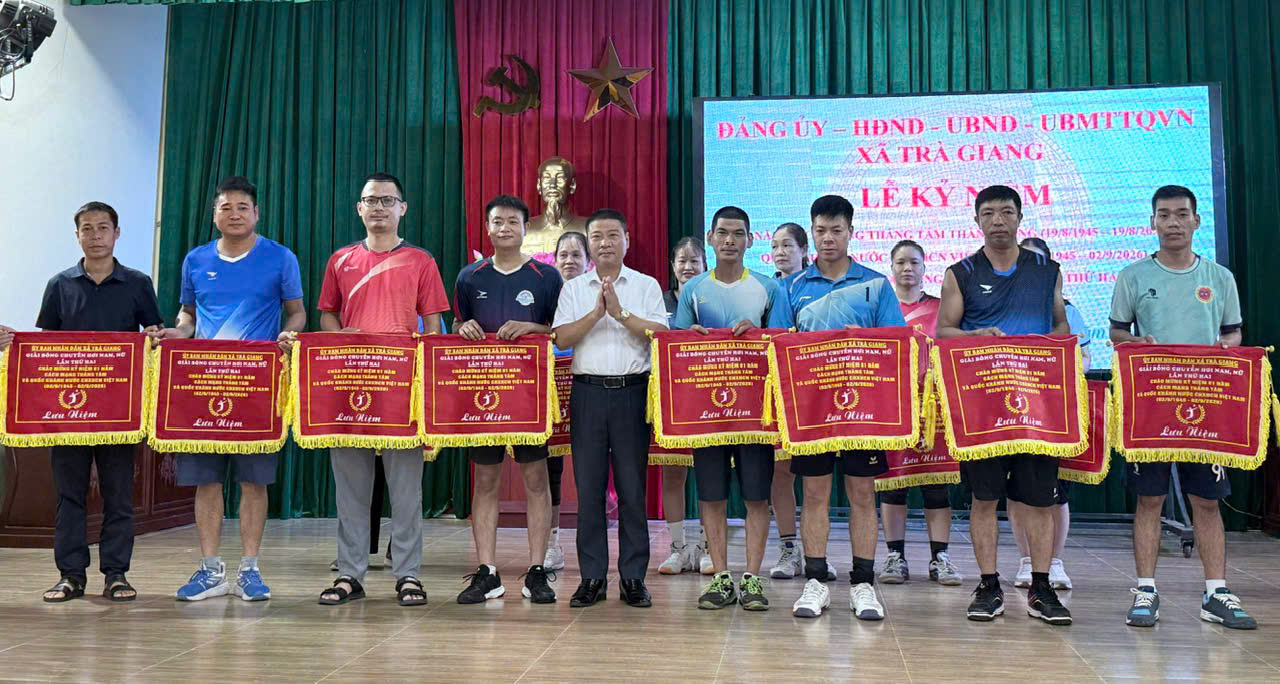 UBND xã tổ chức Khai mạc giải bóng chuyền hơi Nam, Nữ chào mừng kỷ niệm 81 năm Cách mạng Tháng Tám thành công (19/8/1945-19/8/2026) và Quốc khánh nước Cộng hòa xã hội chủ nghĩa Việt Nam (02/9/1945- 02/9/2026)