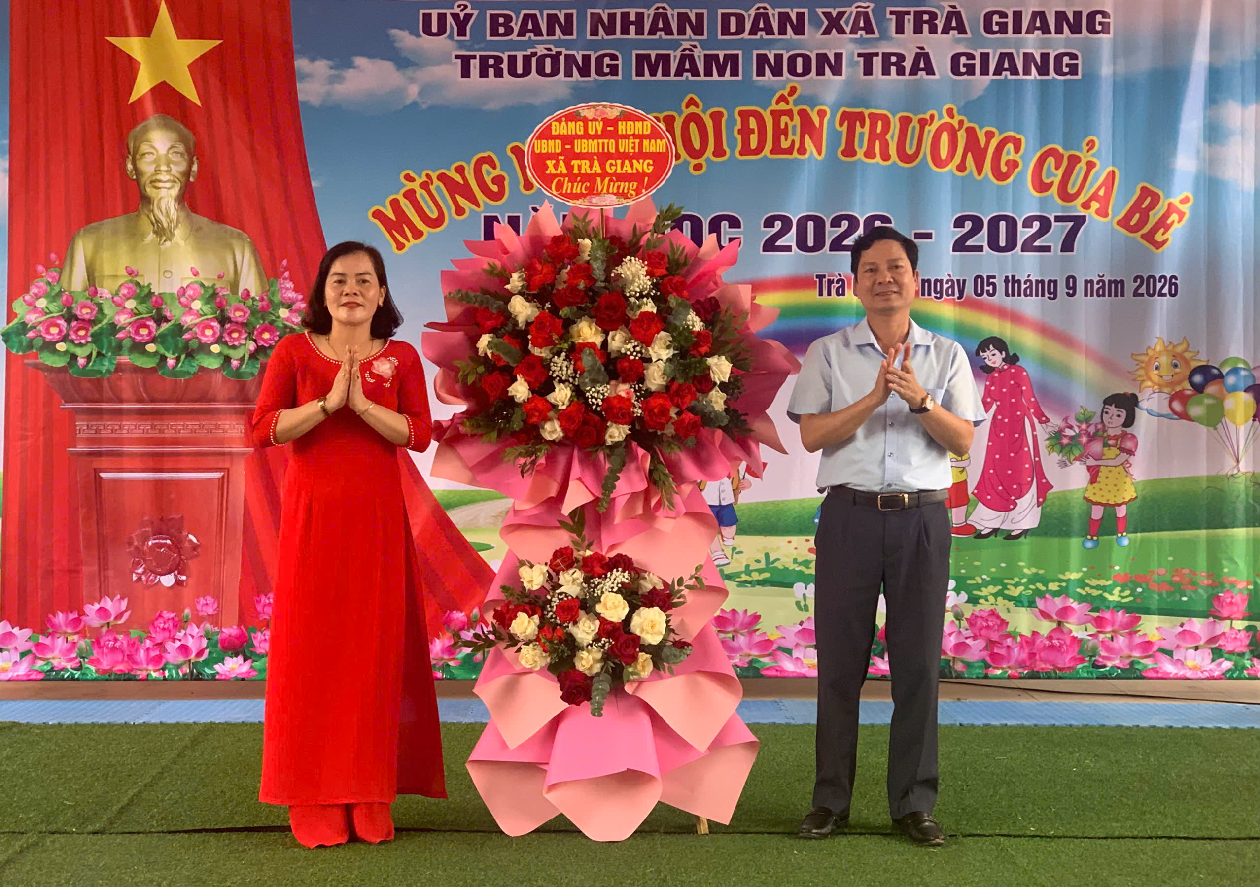 Các trường học trên địa bàn xã Trà Giang tổ chức Lễ khai giảng năm học 2026-2027