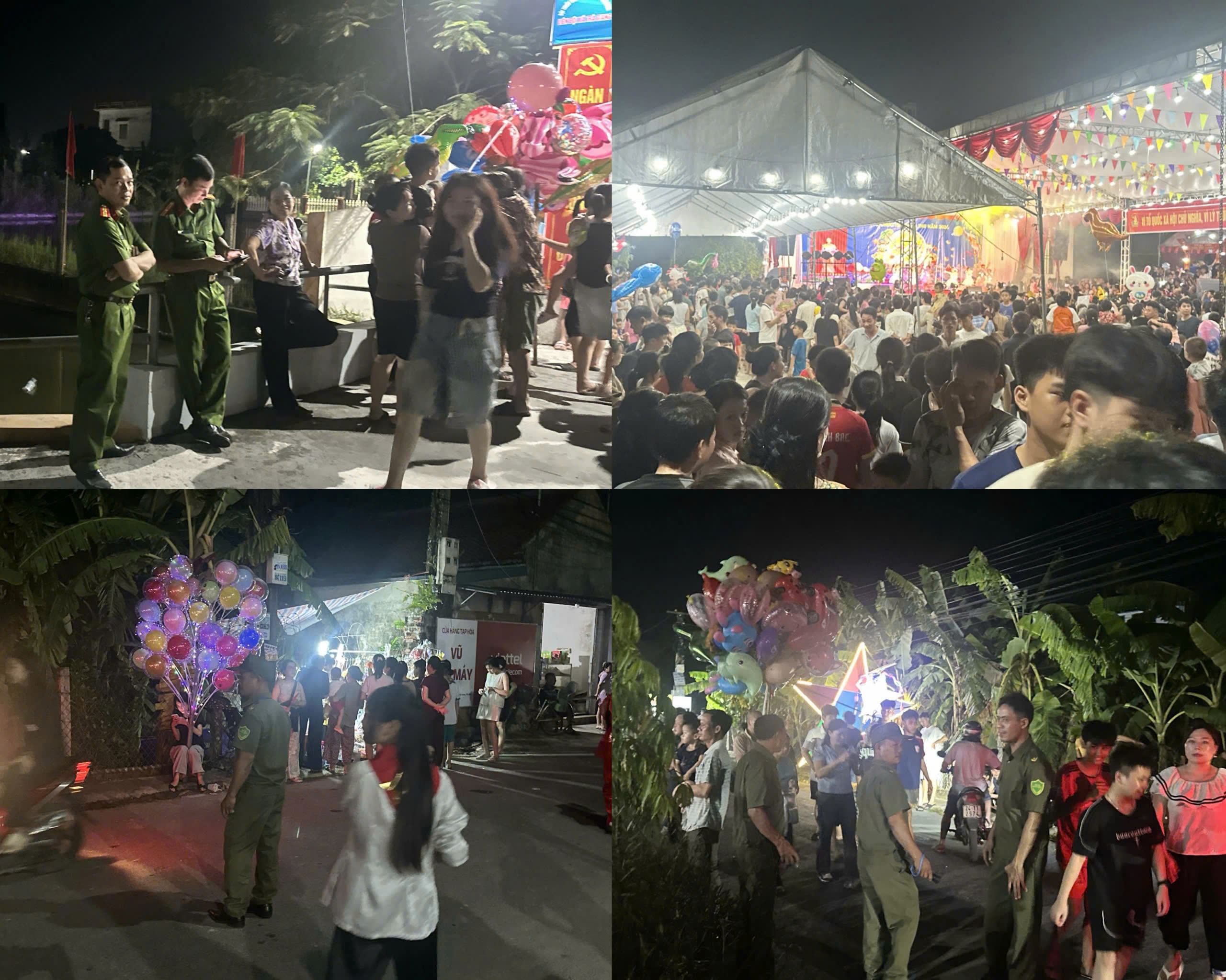 Công an xã Trà Giang bảo đảm an ninh, trật tự, đồng hành cùng các em thiếu nhi vui Tết Trung thu năm 2026