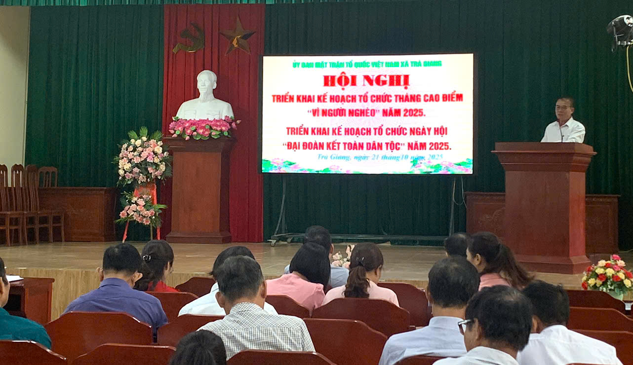 Ban Thường trực Mặt trận Tổ quốc xã đã tổ chức Hội nghị triển khai kế hoạch tổ chức Tháng cao điểm vì người nghèo và ngày hội Đại đoàn kết toàn dân tộc năm 2025