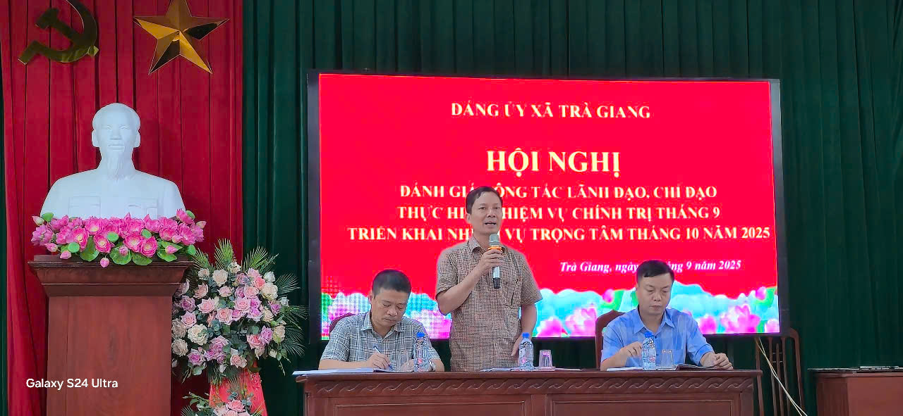 Đảng ủy tổ chức hội nghị đánh giá kết quả công tác lãnh đạo chỉ đạo thực hiện nhiệm vụ chính trị tháng 9, triển khai nhiệm vụ trọng tâm tháng 10