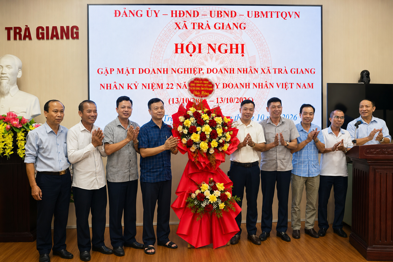 Xã Trà Giang tổ chức gặp mặt các doanh nhân, nhân Ngày Doanh nhân Việt nam 13/10